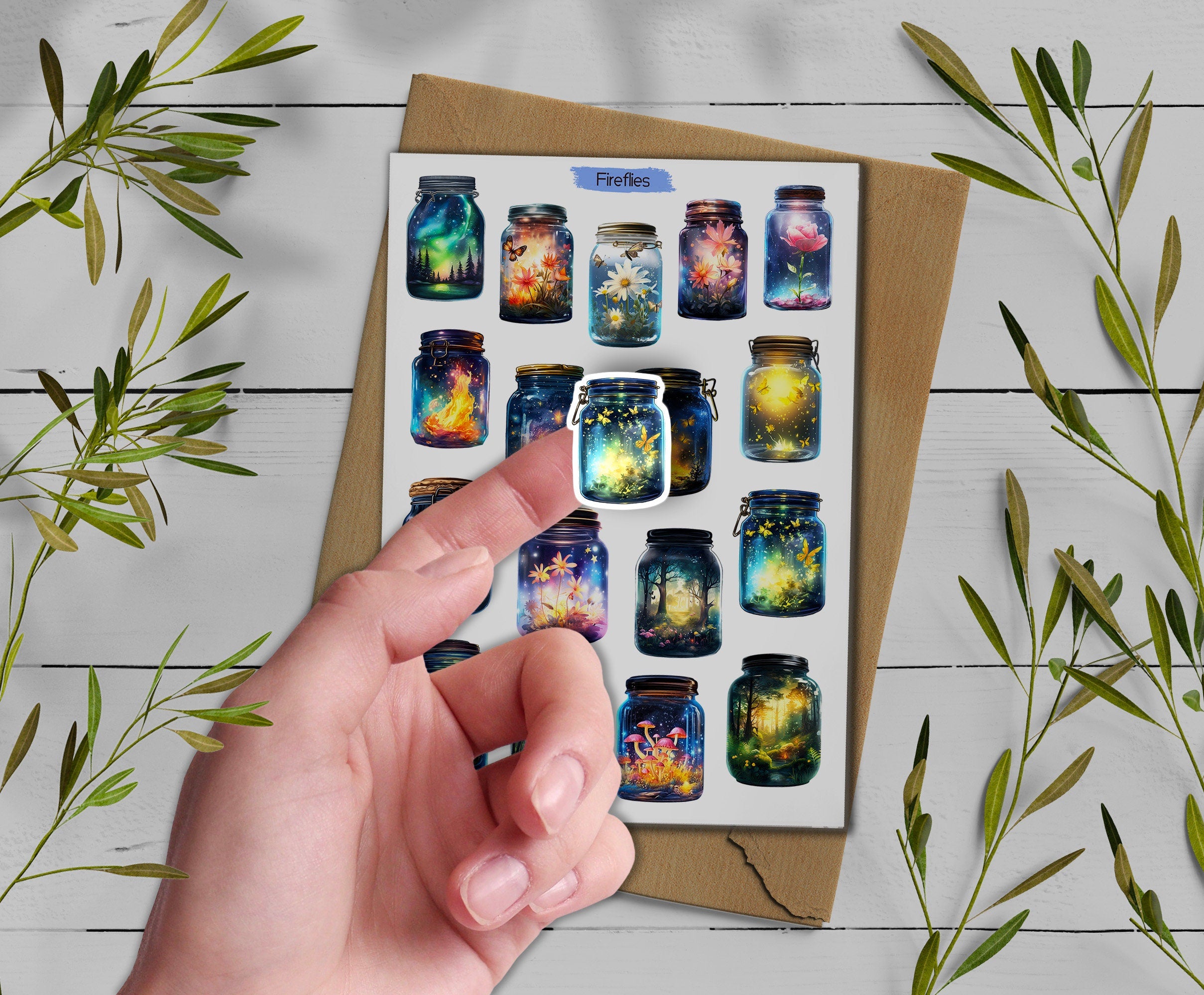 Fairy Jar Stickers: Magic Potion Bottles, Scrapbooking