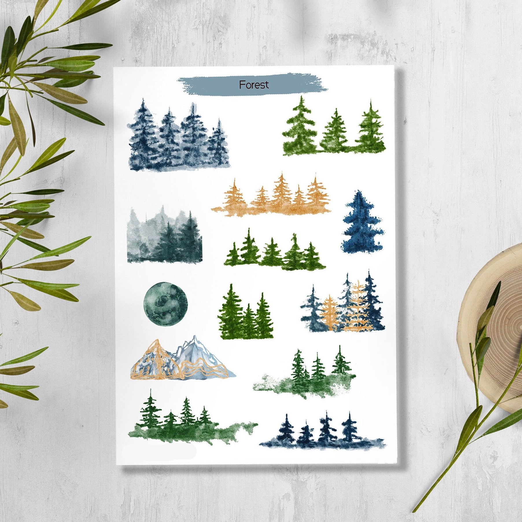 Winer Forest Stickers