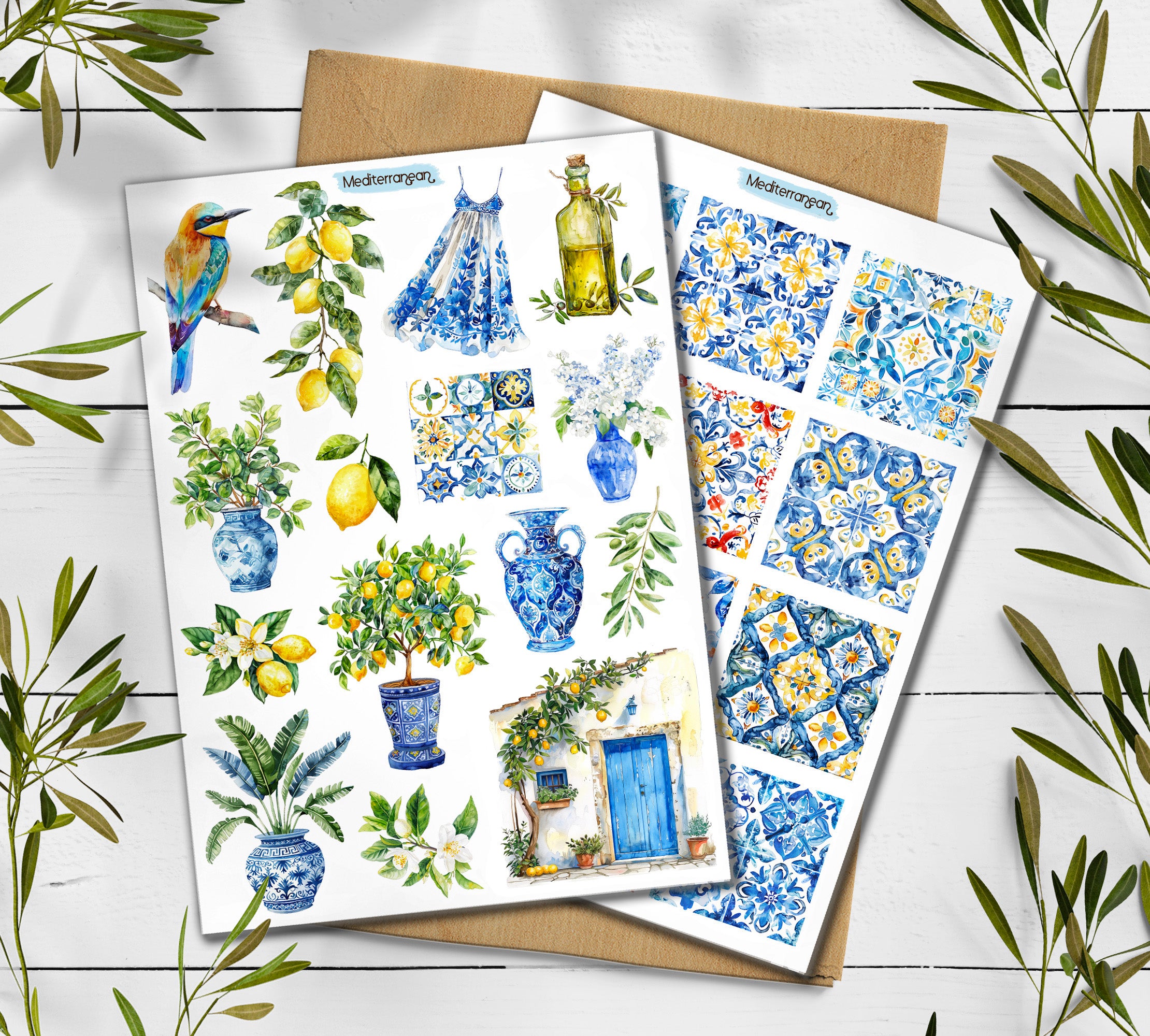 Mediterranean Summer Stickers| Travel Stickers