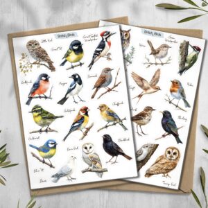 British Birds Stickers. Birds Planner Stickers