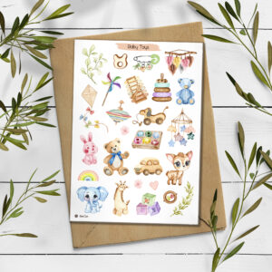 Baby toys Stickers. Baby shower Stickers.